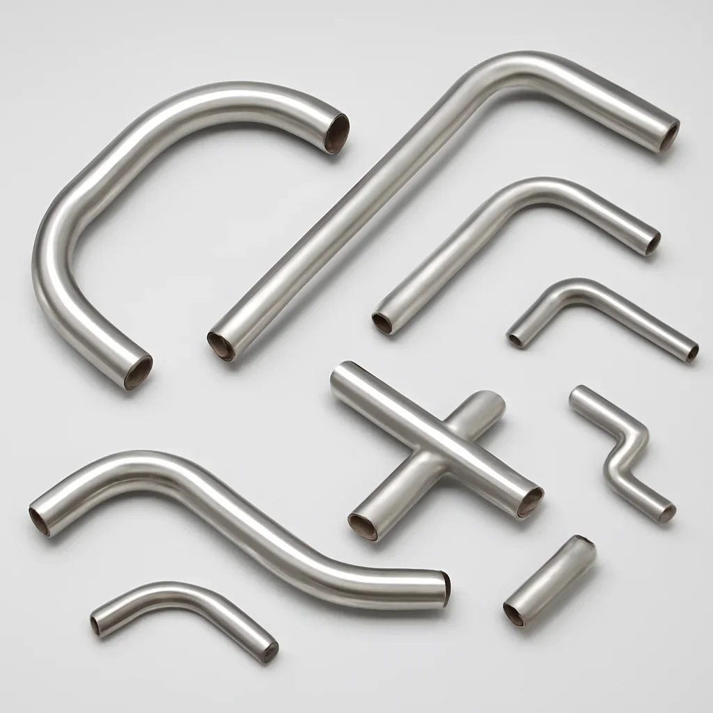Mandrel bent and formed tube components arranged by capability