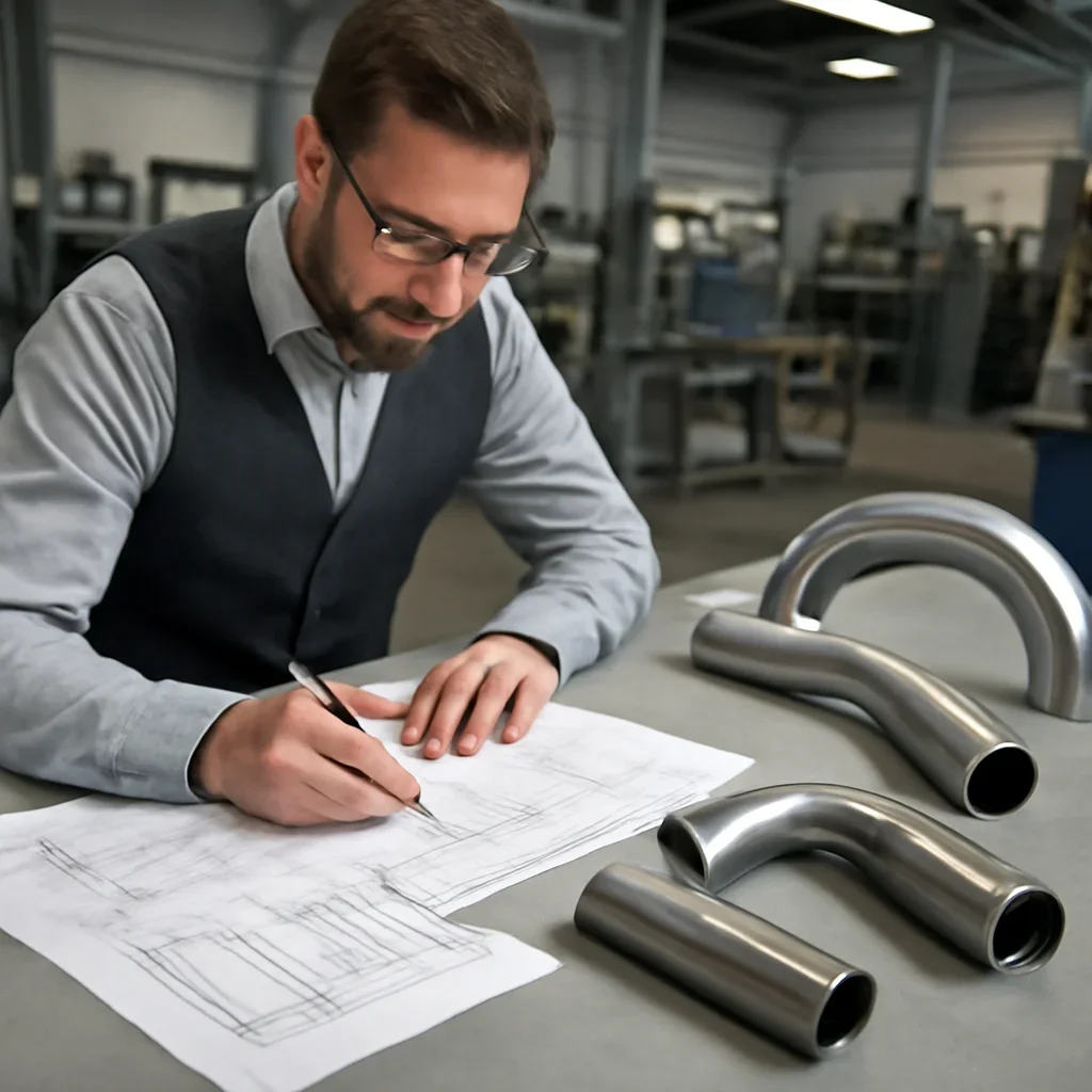 Engineering review and finished parts for architecture & design tubing production planning