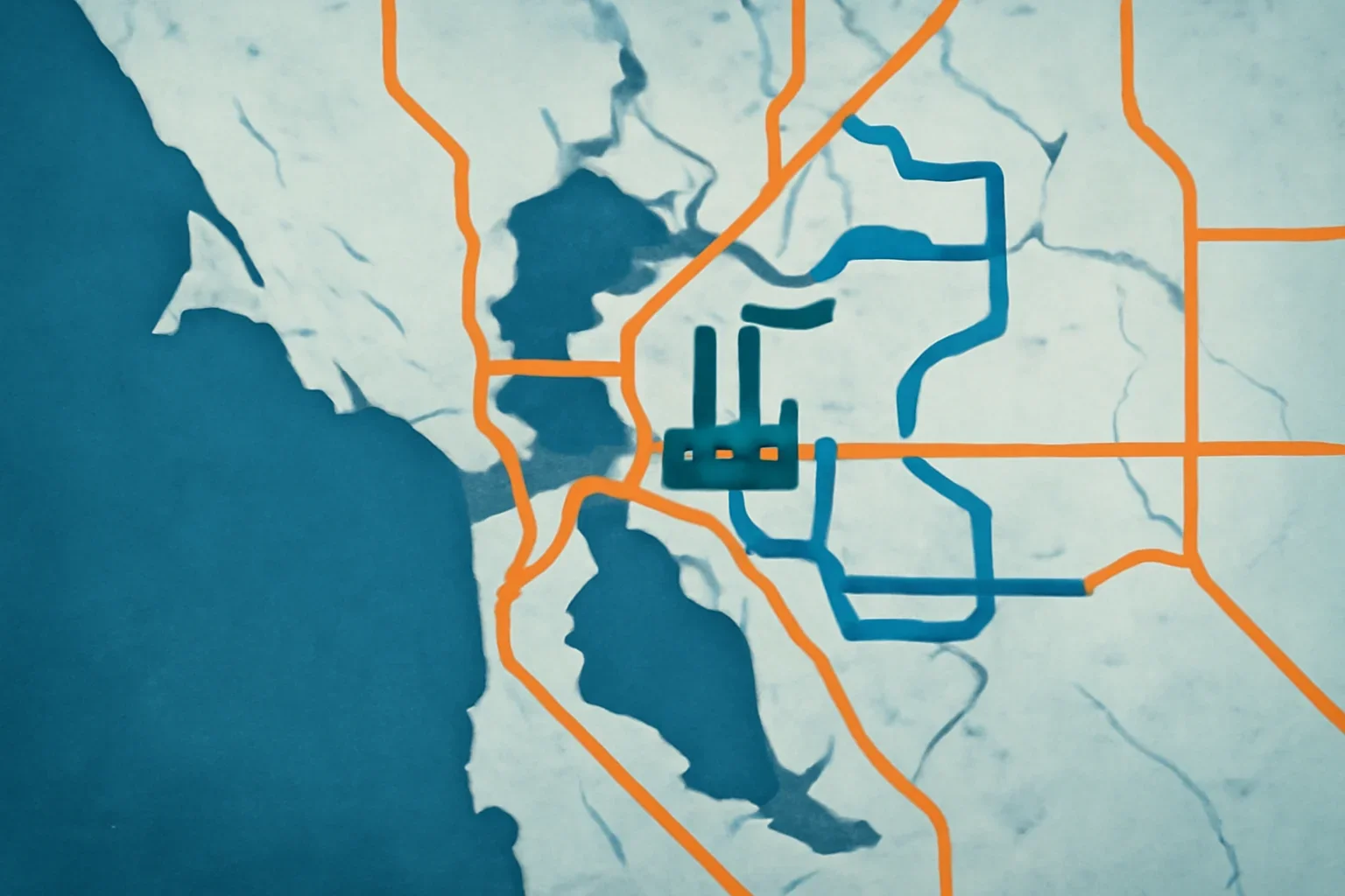 Bay Area service area map concept for tube fabrication support