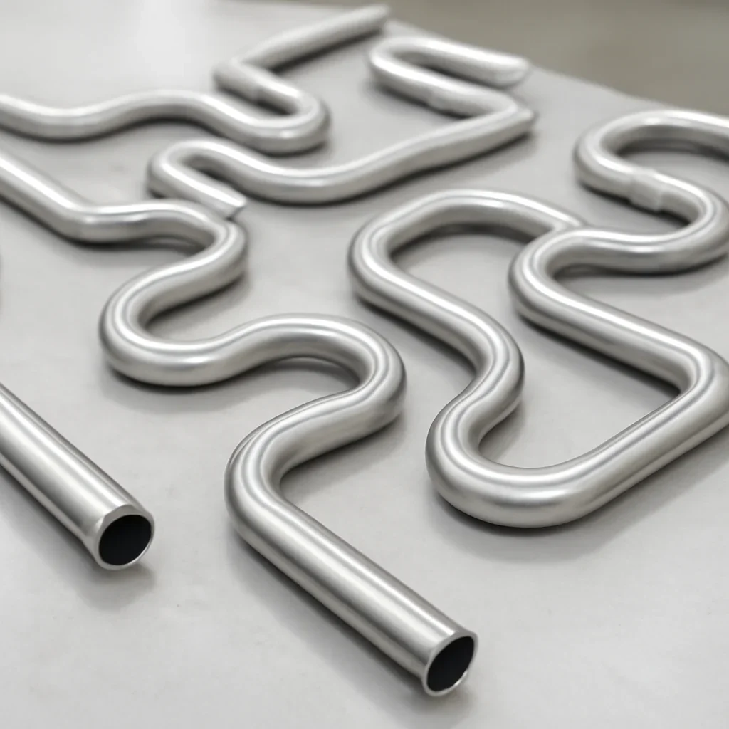 Serpentine Bending components staged for inspection and production planning