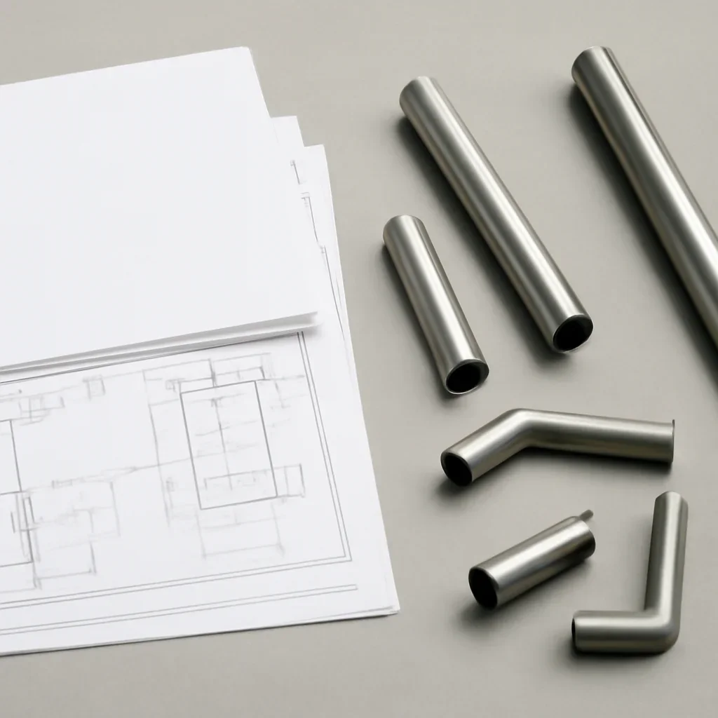 RFQ documents and precision tube components for fabrication planning